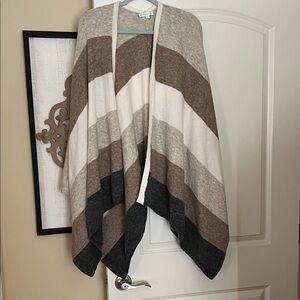 Elegant Striped Women's Cape